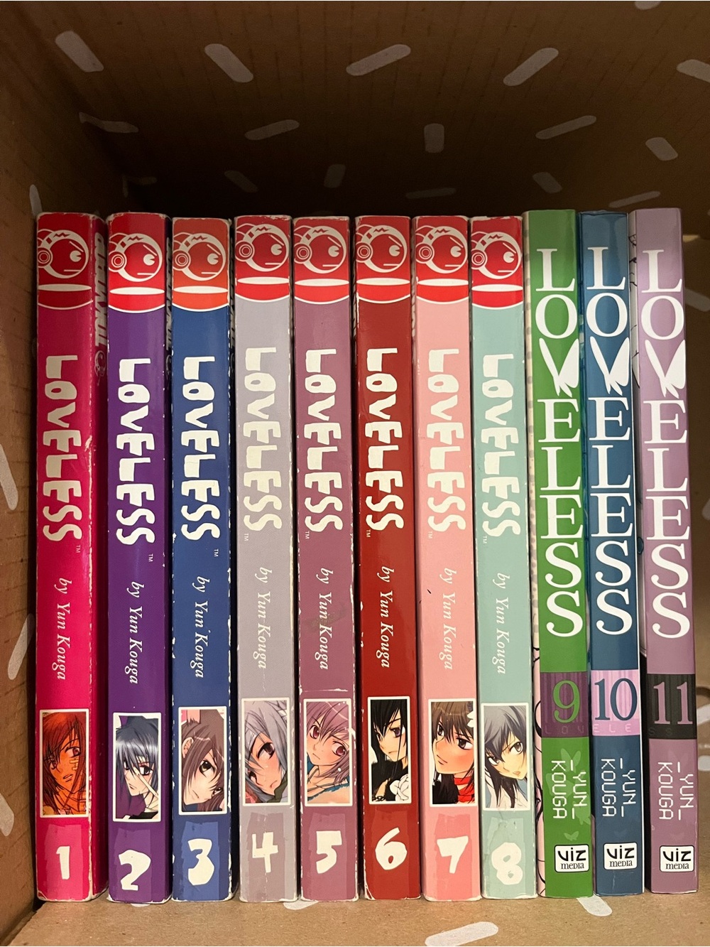 Loveless Manga Volumes 1-11 - Colorful Spine Set